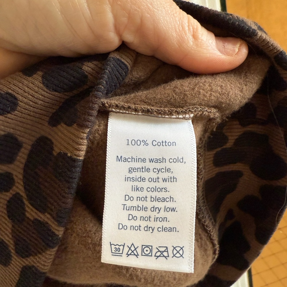 Clare V. Double Leopard oversized sweatshirt NWT retail $195 - Picture 5 of 9